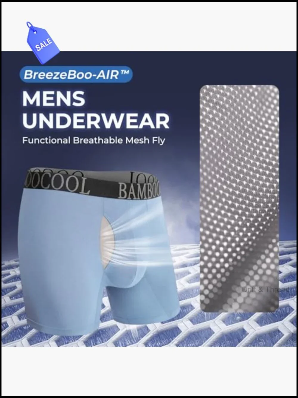 Men's Mesh Boxer Briefs 4-Pack Breathable Cool Underwear